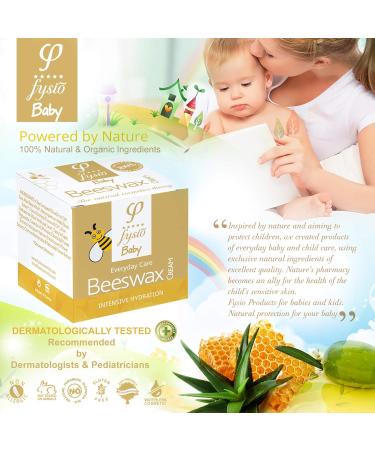 Changing Cream - Baby Moisturizing Cream - Organic Beeswax Cream - Extra Virgin Olive Oil & Essential Oils - by Fysio Natural Cosmetics - For Face and Body - 50ml - Protects and heals skin from diaper - Buy Online on GoSupps.com
