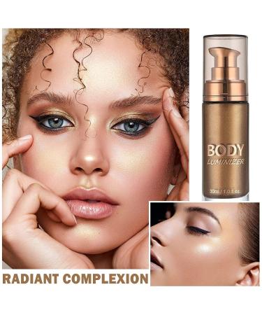 Shimmer Body Oil: All-in-One Makeup Highlighter for Face & Body - Glistening Bronze | Waterproof & Radiant Formula - Buy Online on GoSupps.com