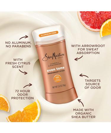SheaMoisture Deodorant Stick Vitamin C & Niacinamide for 72h Odor Control Aluminum Free 2.5 oz - Buy Online on GoSupps.com