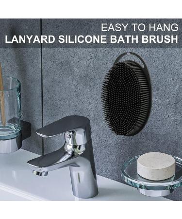 Benifile Exfoliating Silicone Body Scrubber Set | 2 Pack Soft Sud Scrub Loofah for Sensitive Skin | Lathers Well | Pink & Black - Buy Online on GoSupps.com