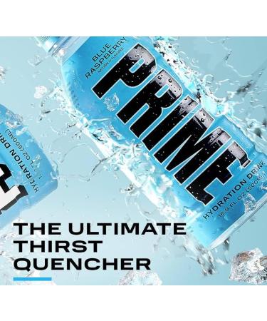 Prime Hydration Drink Sports Beverage "BLUE RASPBERRY " Naturally Flavored 10% Coconut Water 250mg BCAAs B Vitamins Antioxidants 835mg Electrolytes 25 Calories per 16.9 Fl Oz Bottle (Pack of 12) Blueberry 500 ml (Pack of 12) - Buy Online on GoSupps.com
