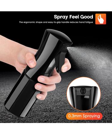 2 Pack Continuous Fine Mist Hair Spray Bottle 6.8 OZ - Refillable Empty Sprayer for Salon, Cleaning, Plants & Skin Care - Buy Online on GoSupps.com