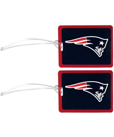 NFL New England Patriots Vinyl Luggage Tag, 2pk, Blue
