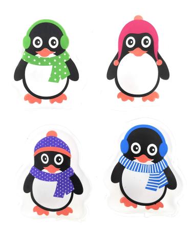 Set of 4 hand warmers penguins for warm hands and fingers reusable heat pads