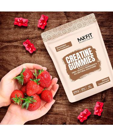 Buy Creatine Gummies - 200 Gummies | Strawberry Flavor 4000mg/Serving Fast Absorption Creatine Supplement for Lean Muscle Growth - Buy Online on GoSupps.com