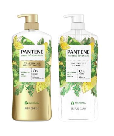 Pantene Essential Botanicals Rosemary and Lemon Volumizing Shampoo and Conditioner Set 38.2 fl oz each