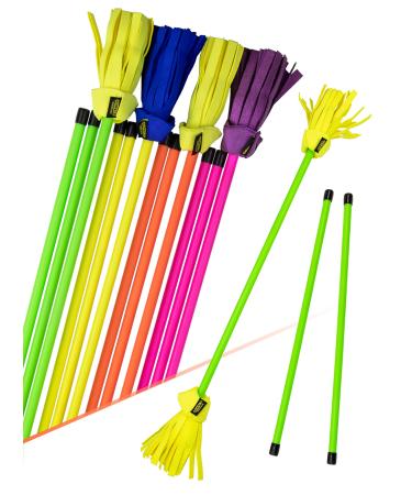 Juggle Dream Neo FlowerStick Set including handicides.Fiberglassock Silicone Grip suede fringes.Jonglier Flower Stick (green / yellow) green / yellow - Buy Online on GoSupps.com