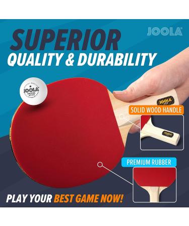 JOOLA Ping Pong Paddle Set with Balls & Carrying Case - Advanced Table Tennis Rackets for 2-4 Players - Buy Online on GoSupps.com
