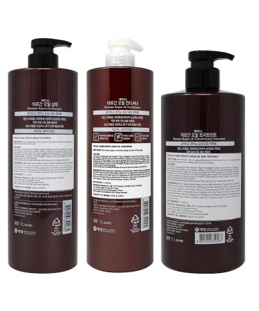 Kerasys Argan Oil Set for Extremely Damaged Hair - 33.8 fl oz Shampoo Conditioner & Treatment - International Shipping - Buy Online on GoSupps.com