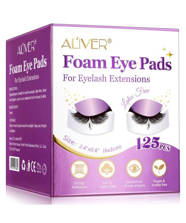 125 Pcs Foam Eye Pads For Lash Extensions  Eyelash Extensions Pads Kit  Foam Eye Pads For Lash Extensions  Foam Eye Pads  Eye Gel Pads for Lash Extensions