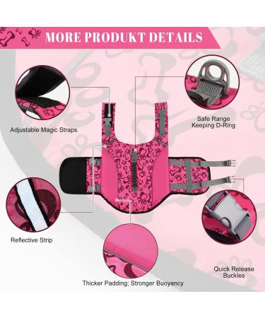 Alagirls Pink Dog Life Jacket for Swimming & Beach | Costume for Small Dogs (Chest 47-61cm) - Ideal for Safety & Fun! - Buy Online on GoSupps.com