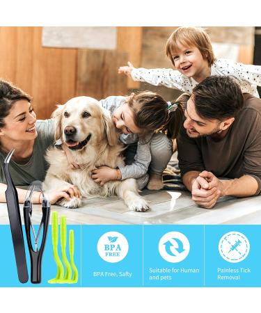 Kiiwah 5pcs Tick Removal Tool Set with Retractable Tweezers and Tick Hooks | For Humans, Dogs, Cats | Includes Storage Box | Tick Remover Kit - Buy Online on GoSupps.com