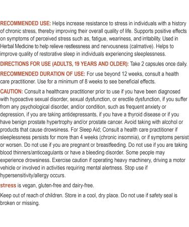 Genuine Health stress 60 count 30 day supply Saffron Ashwagandha and Passionflower for natural daily stress and sleep support Dairy & gluten-free Vegan - Buy Online on GoSupps.com