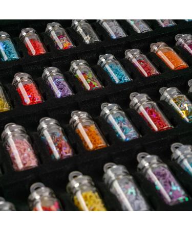 SHANY 3D Nail Art Decoration Mini Bottles - 48 Glass Bottles + Free Nail Art Tweezer - Buy Online on GoSupps.com