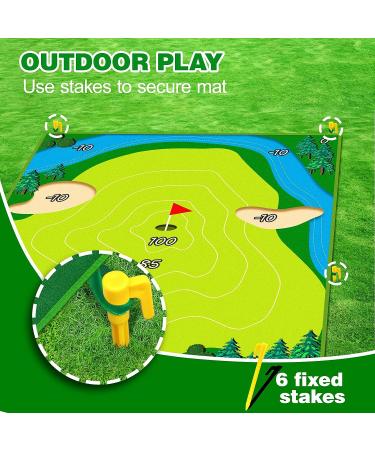 XANGNIER Golf Chipping Game Set with 20 Stick Golf Balls - Giant Size for Adults & Family Indoor/Outdoor Fun | Includes Chipping Mat | Sport & Outdoor Play Toy - Buy Online on GoSupps.com