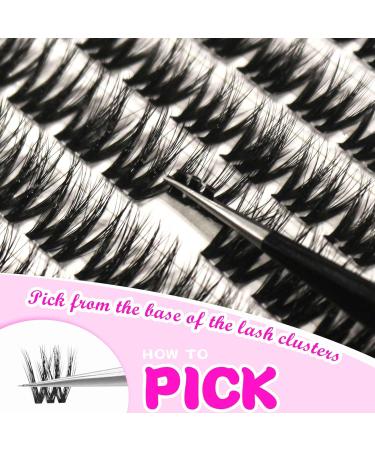 GAQQI Lash Clusters - 110 Wispy Volume Eyelash Extensions 10-14mm | Fluffy 3D Individual Lashes with Soft Thin Band - Buy Online on GoSupps.com