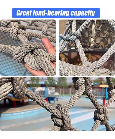 Durable Polyester Playground Net Heavy Duty Large Climbing Cargo Net Indoor and Outdoor Safety Protection Net Rope Ladder Swingset Treehouse(Size:3 * 4m(10 * 13ft)) () - Buy Online on GoSupps.com