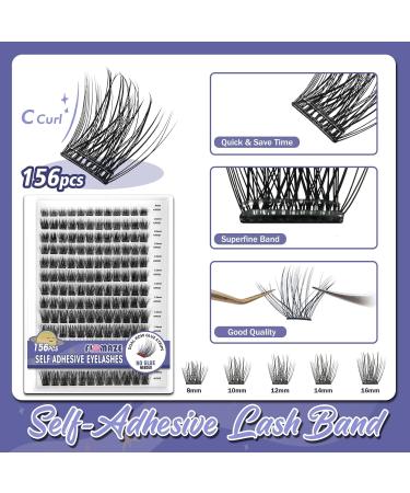 Self Adhesive Eyelashes - 156 PCS No Glue Needed Dual-Row 10-16mm Mixed Volume Cluster Lashes - Super Sticky Reusable False Eyelash Set - Buy Online on GoSupps.com