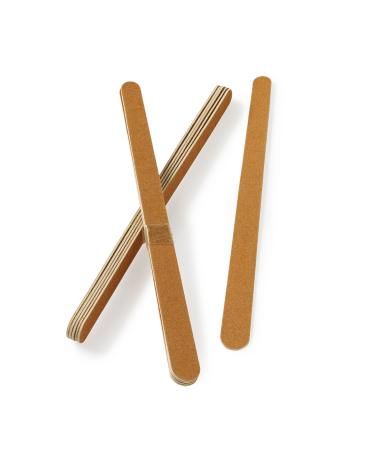 Manicare nail files 12-pack 17 cm long for shaping natural nails on both sides fine and rough grit strong and robust for at home salons professional manicure or pedicure Big smearing boards brown