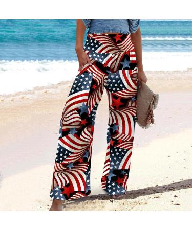 Beshionljs Women's Linen Palazzo Pants High Waist Wide Leg Trousers Wine-05 Large - Buy Online on GoSupps.com