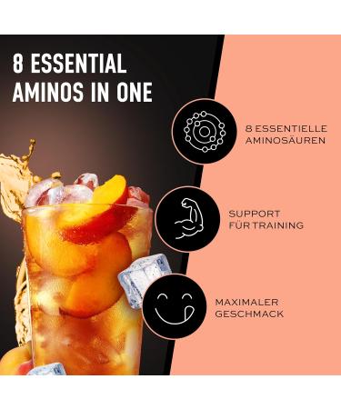 ESN EAA Peach Iced Tea 500g | Vegan Amino Powder with 8 Essential Amino Acids | High Solubility | Quality Assured - Made in Germany - Buy Online on GoSupps.com