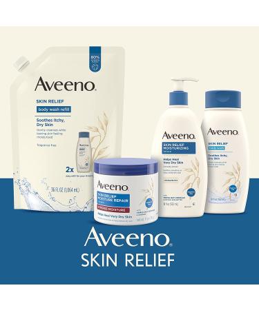 Aveeno Skin Relief Fragrance-Free Body Wash - Soothes Itchy Dry Skin - Sensitive Skin Formula - 33 fl. oz - Buy Online on GoSupps.com