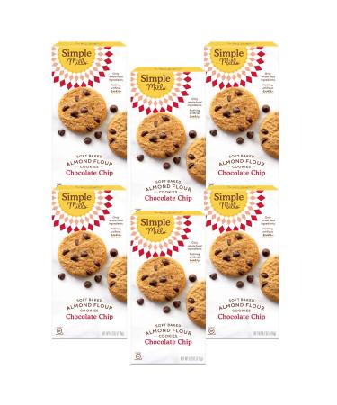Simple Mills Crunchy Almond Flour Chocolate Chip Cookies - 6.2 Oz. - Pack of 6