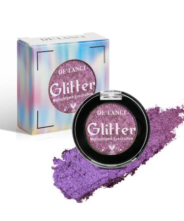 DE'LANCI Glitter Eyeshadow Bright Purple Eyeshadow Intense Color Payoff Shimmer Eyeshadow Shimmery and Lasting Violet Lavender Metallic Sparkle Eyeshadow for Women and Girls Vegan & Talc Free Lavender #4C - Buy Online on GoSupps.com