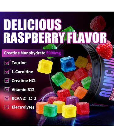 OLACLUK Monohydrate Gummies for Women Prework Supplement with Collagen & L-Taurine Sugar-Free with 5000 mg Creatine Monohydrate Supports Muscle Growth Non-GMO - Buy Online on GoSupps.com