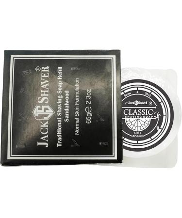 Jack Shaver Shaving Soap Natural Shaving Soap for Men 100% Handmade Organic Soap for Rich Lather Traditional Shaving Soap 65 g Refill Vegan Soap - Buy Online on GoSupps.com