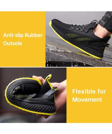 SPIEZ Orthotic Arch Support Insoles & Safety Shoes for Men | Heavy Duty Inserts for Plantar Fasciitis Pain Relief | Men's Steel Toe Work Shoes - Buy Online on GoSupps.com