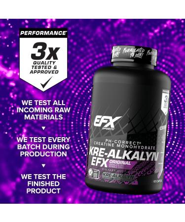 EFX Sports Kre-Alkalyn 240 Capsules - Powerful Muscle Performance & Recovery - Buy Online on GoSupps.com