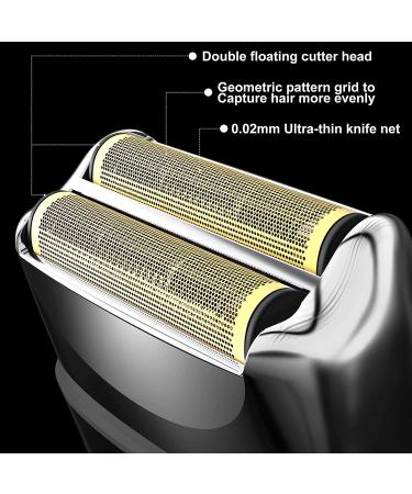 Hatteker Bald Head Shaver Foil Electric Razor Cordless Rechargeable - Silver - Buy Online on GoSupps.com