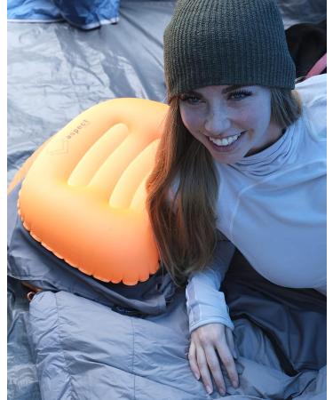 Aspect Outdoor Sleeping Bag Liner & Inflatable Pillow - Lightweight Breathable Sack & Ultralight Comfortable Camping Gear - Grey/Orange - Buy Online on GoSupps.com