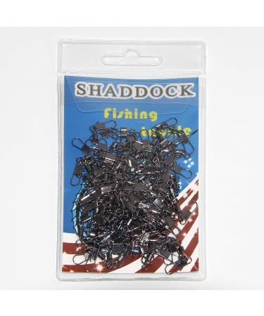 100pcs Barrel Snap Swivels Fishing Rolling Swivel with Safety Snap Copper Stainless Steel Line Connector - Saltwater & Freshwater | 8 - Buy Online on GoSupps.com