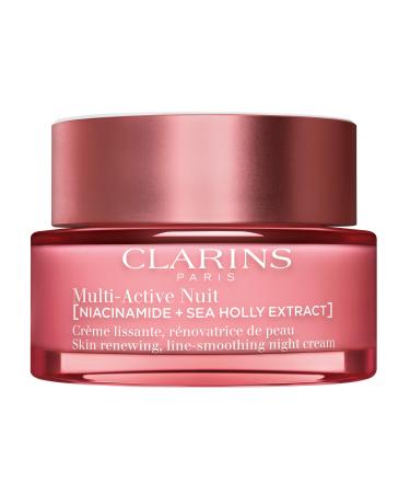 Clarins Multi-Active Renewing Night Moisturizer with Niacinamide | Smooth Fine Lines | Visibly Tighten Pores | Even Tone and Texture | Boost Glow | Strengthen Moisture Barrier | Dry Skin Type