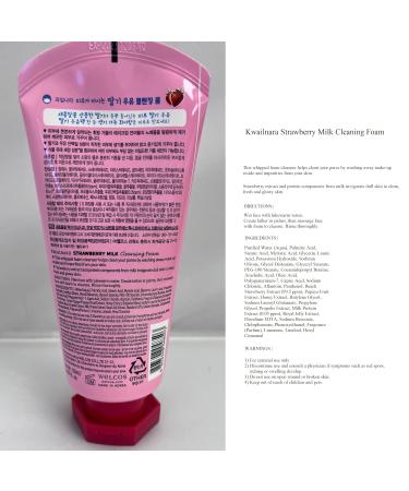 WELCOS KWAILNARA Strawberry Milk Facial Cleansing Foam - 120 ml | Best International Shipping - Buy Online on GoSupps.com