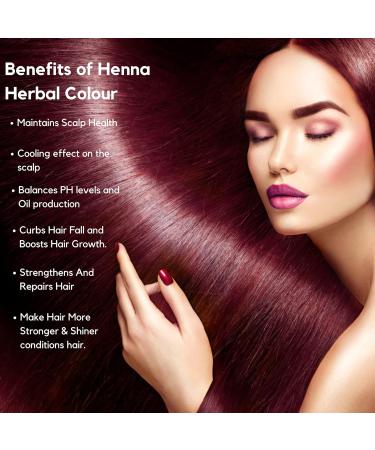 SVATV Burgundy Henna Hair Colour with Goodness of 9 Herbs | Burgundy Henna Mehndi for Hair Make Hair Soft & Shiner Natural Hair Color for Men & Women 227g 08oz - Buy Online on GoSupps.com