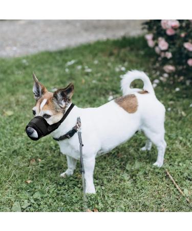 Yaodhaod XXL Black Dog Muzzle - Breathable Nylon Mesh Comfortable & Adjustable for Chewing Biting & Barking - Buy Online on GoSupps.com