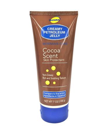 Royal Vitamin E Creamy Cocoa scent Petroleum Jelly Skin 7 Oz.