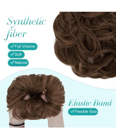 S-Noilite Curly Messy Bun Hair Scrunchie, Light Brown 12 - Women's Synthetic Ponytail Chignon Extension - Buy Online on GoSupps.com