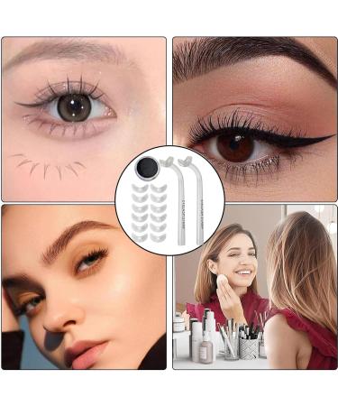 Siopob Eyelash Stamps | Smudge-proof Silicone Eyelash- Stamp For Bottom Lashes - Everyday Natural Face Look Supplies For Working Dating Gathering Home Traveling Transparent Left and Right Handles + 6 Pairs of Replacement Heads + Ink Pad - Buy Online on GoSupps.com