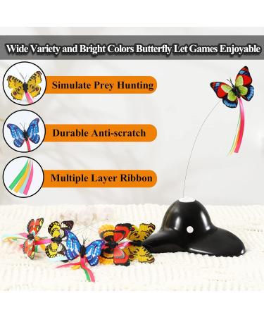 Vealind Interactive Cat Toy with Rotating Butterfly | Indoor Cat Teaser Toy - Buy Online on GoSupps.com
