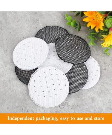 Ruicaifu 8pcs Elastic Hair Nets Shiny Invisible Hair Net Bun Cover with Rhinestones Elastic Edge Mesh Women Hair Nets for Ballet Dancer Chef Nurse Bank Officer (Black and White) - Buy Online on GoSupps.com