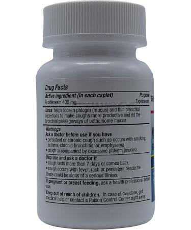 GeriCare Mucus Relief Caplets - Relieve Chest Congestion & Thin Mucus (100 Count) - Fast International Shipping - Buy Online on GoSupps.com