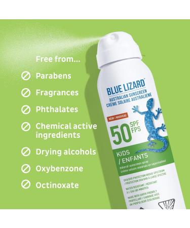 Blue Lizard Kids Mineral Sunscreen Spray SPF 50 with Zinc Oxide 148 ml - Buy Online on GoSupps.com