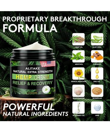 Alitake Natural Hemp Cream Instant Hemp Cream with Hemp Big Capacity Absorbs Quickly - 8.5 Oz - Buy Online on GoSupps.com