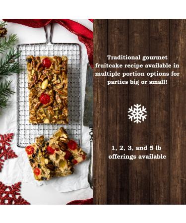 Grandma's Fruitcake 2lb Ring Cake in Holiday Gift Tin - Gourmet Freshly Made Christmas Dessert Recipe - No Citron or Bitter Candied Fruits included - Buy Online on GoSupps.com