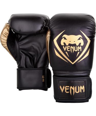 Venum Contender Boxing Gloves Black/Gold 16oz | Premium