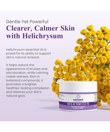 Lemant Extracts Helichrysum Balm (4 oz) Triple Strength Helichrysum Essential Oil Salve to Reduce Bruising Calm Redness & Support Skin Vitality (Includes One 4 oz Jar) - Buy Online on GoSupps.com
